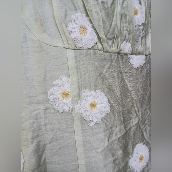 NWT Audrey Parks Floral Puff Sleeve Dress in Cream_XL - Picture 6 of 11